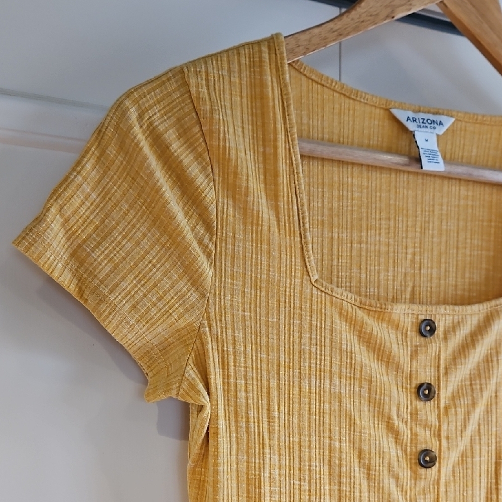 Yellow Button-Front Dress - Picture 3 of 5